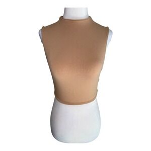 NWT Naked Wardrobe Tan Crop Top